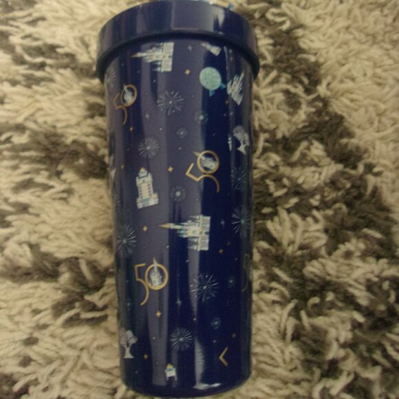Disney Tumbler With Straw - 50th Anniversary Mickey And Minnie - Picture 8 of 9